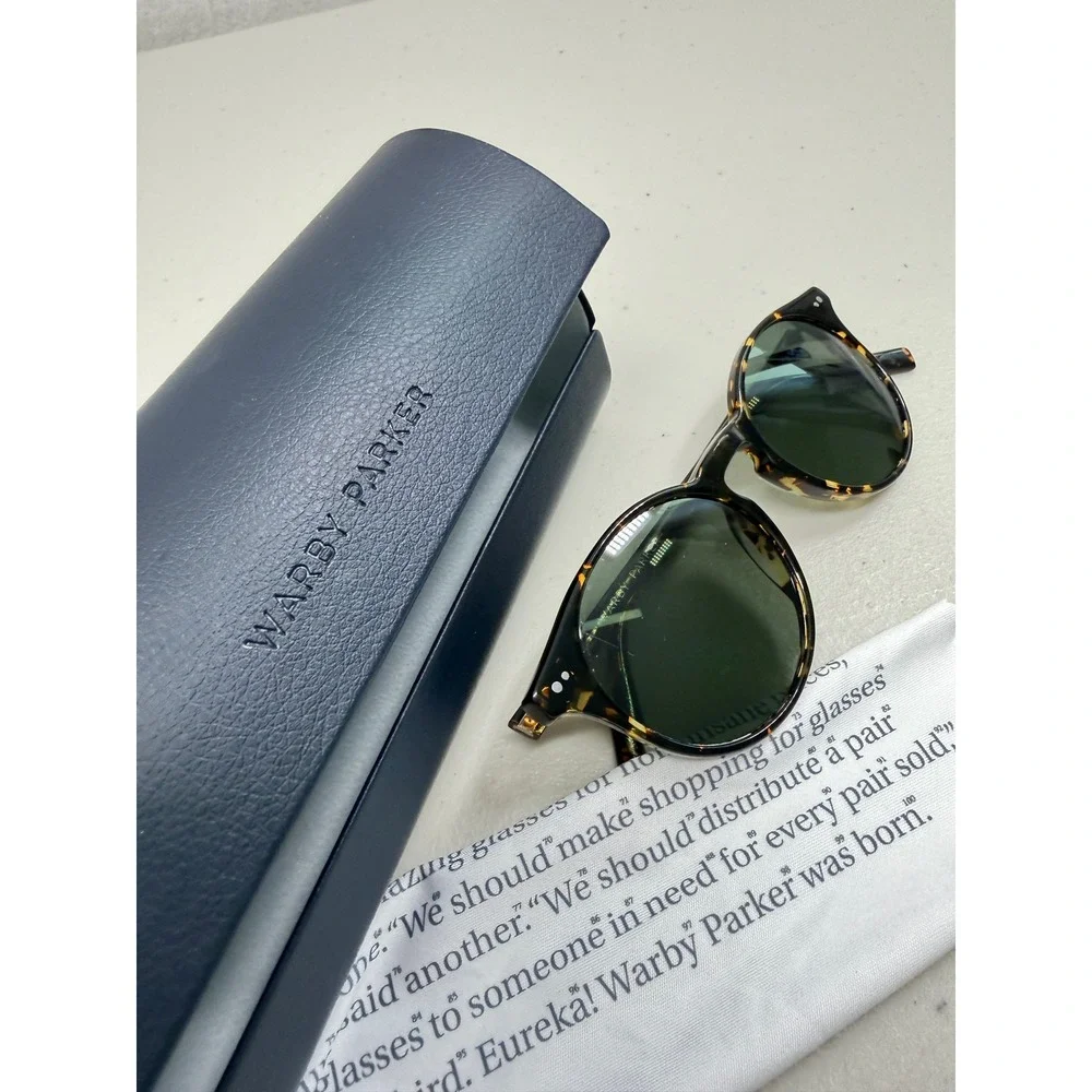 Warby Parker Renton N 302 Tortoise Round Sunglasses Women 49-16-140